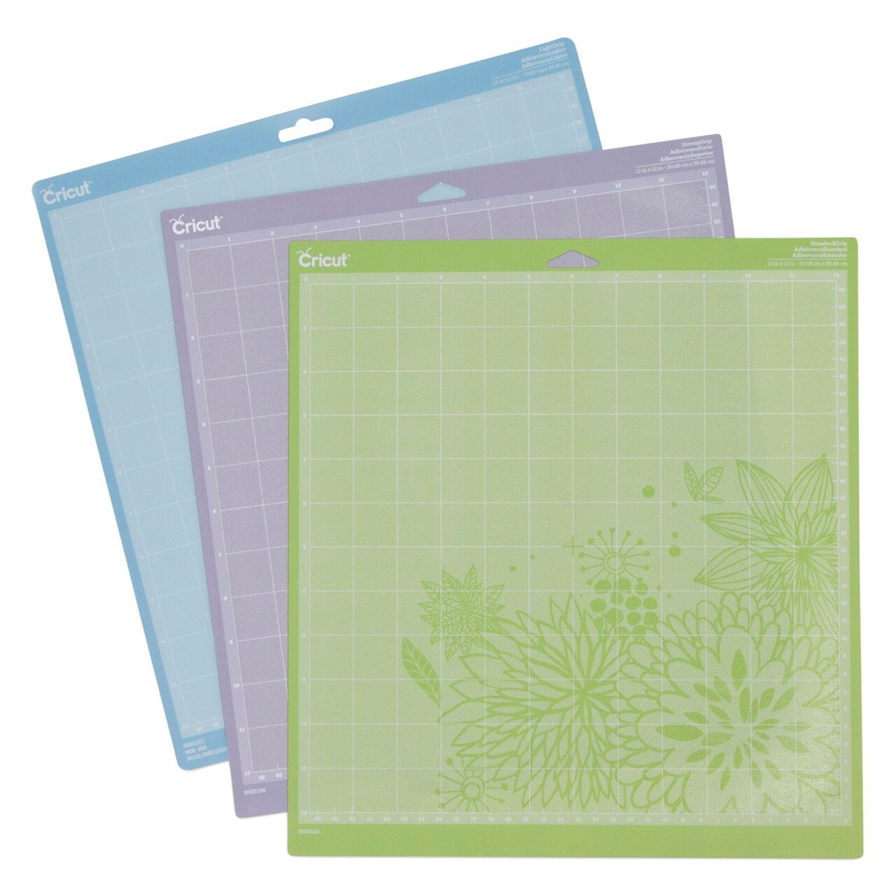 Cricut Adhesive Cutting Mats - Pkg of 3, Light, Standard, and Strong Grip